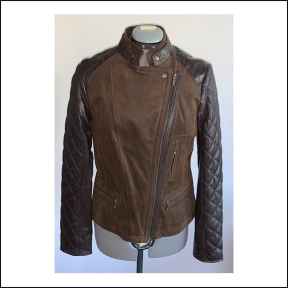 Danier - Brown Winter Leather Jacket - SALE - Picture 2 of 6